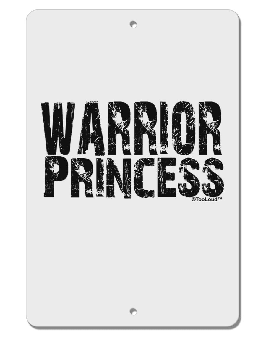 Warrior Princess Black and White Aluminum 8 x 12&#x22; Sign-TooLoud-White-Davson Sales