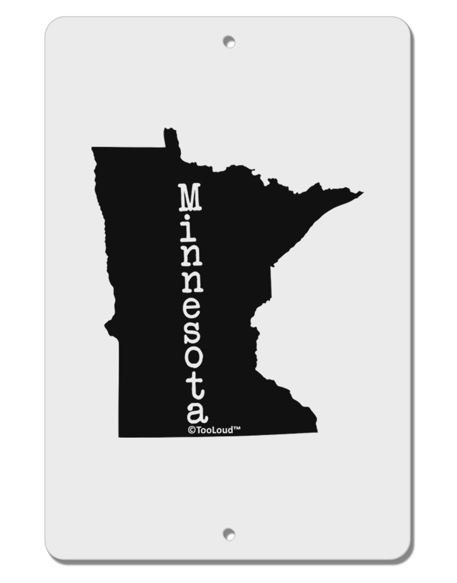 Minnesota - United States Shape Aluminum 8 x 12&#x22; Sign-TooLoud-White-Davson Sales