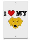 I Heart My - Cute Yellow Labrador Retriever Dog Aluminum 8 x 12&#x22; Sign by TooLoud-TooLoud-White-Davson Sales