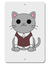Cute Sweater Vest Cat Design Aluminum 8 x 12&#x22; Sign by TooLoud-TooLoud-White-Davson Sales