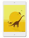 Brontosaurus and Pterodactyl Silhouettes with Sun Aluminum 8 x 12&#x22; Sign by TooLoud-TooLoud-White-Davson Sales