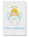 I've Been An Angel This Year Cute Christmas Angel Aluminum 8 x 12&#x22; Sign-TooLoud-White-Davson Sales