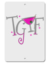 TGIF Martini Aluminum 8 x 12&#x22; Sign-TooLoud-White-Davson Sales