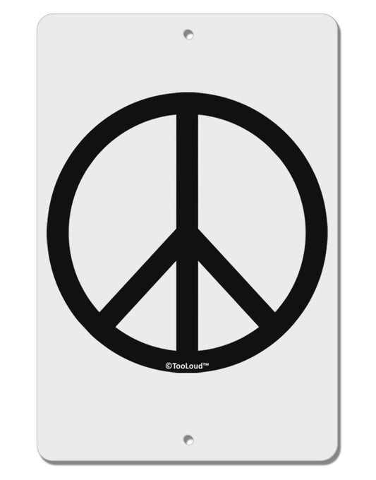 Peace Sign Symbol Aluminum 8 x 12&#x22; Sign-TooLoud-White-Davson Sales