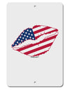 American Flag Lipstick Aluminum 8 x 12&#x22; Sign by TooLoud-TooLoud-White-Davson Sales