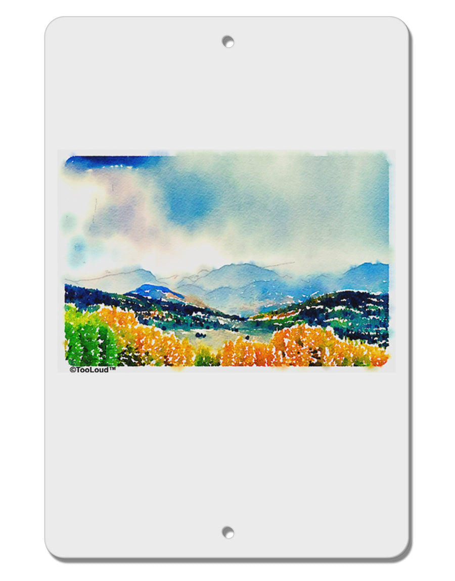 Colorado Mountain Scene Aluminum 8 x 12&#x22; Sign-TooLoud-White-Davson Sales