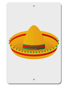 Sombrero Design Aluminum 8 x 12&#x22; Sign by TooLoud-TooLoud-White-Davson Sales