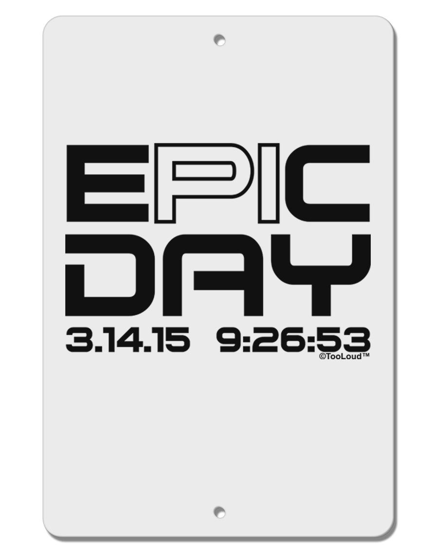 Epic Pi Day Text Design Aluminum 8 x 12&#x22; Sign by TooLoud-TooLoud-White-Davson Sales