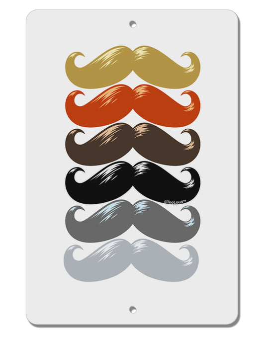 Natural Mustache Rainbow Aluminum 8 x 12&#x22; Sign-TooLoud-White-Davson Sales