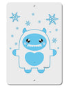 Cute Abominable Snowman Boy Yeti - Christmas Aluminum 8 x 12&#x22; Sign-TooLoud-White-Davson Sales