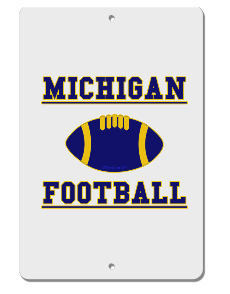 Michigan Football Aluminum 8 x 12&#x22; Sign by TooLoud-TooLoud-White-Davson Sales