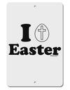 I Egg Cross Easter Design Aluminum 8 x 12&#x22; Sign by TooLoud-TooLoud-White-Davson Sales