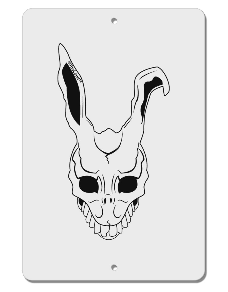 Scary Face Bunny White Aluminum 8 x 12&#x22; Sign-TooLoud-White-Davson Sales