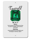 Birthstone Emerald Aluminum 8 x 12&#x22; Sign by TooLoud-TooLoud-White-Davson Sales