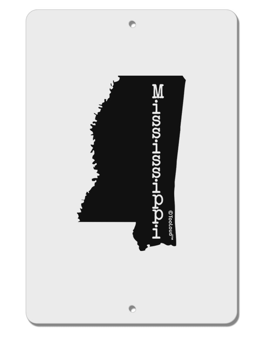 Mississippi - United States Shape Aluminum 8 x 12&#x22; Sign-TooLoud-White-Davson Sales