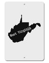 West Virginia - United States Shape Aluminum 8 x 12&#x22; Sign-TooLoud-White-Davson Sales