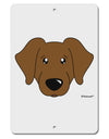 Cute Chocolate Labrador Retriever Dog Aluminum 8 x 12&#x22; Sign by TooLoud-TooLoud-White-Davson Sales