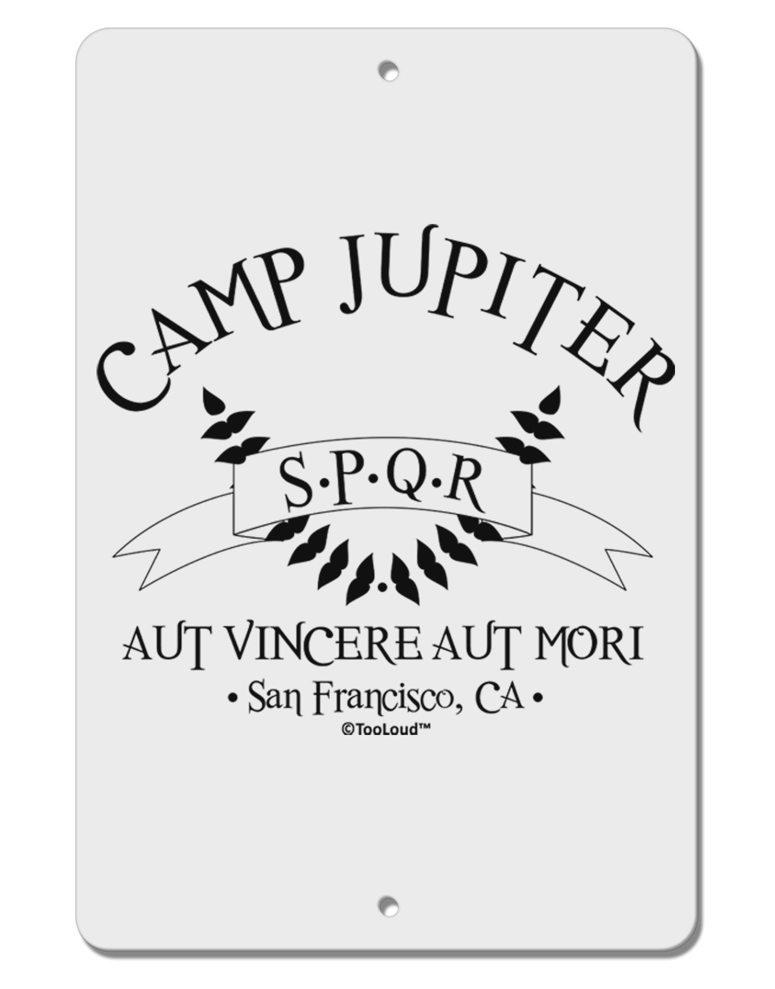 Camp Jupiter - SPQR Banner Aluminum 8 x 12&#x22; Sign by TooLoud-TooLoud-White-Davson Sales