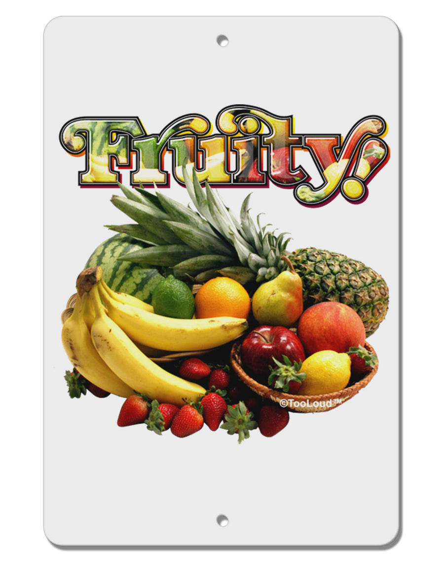 Fruity Fruit Basket 2 Aluminum 8 x 12&#x22; Sign-TooLoud-White-Davson Sales