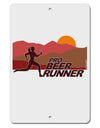 Pro Beer Runner Woman Aluminum 8 x 12&#x22; Sign-TooLoud-White-Davson Sales