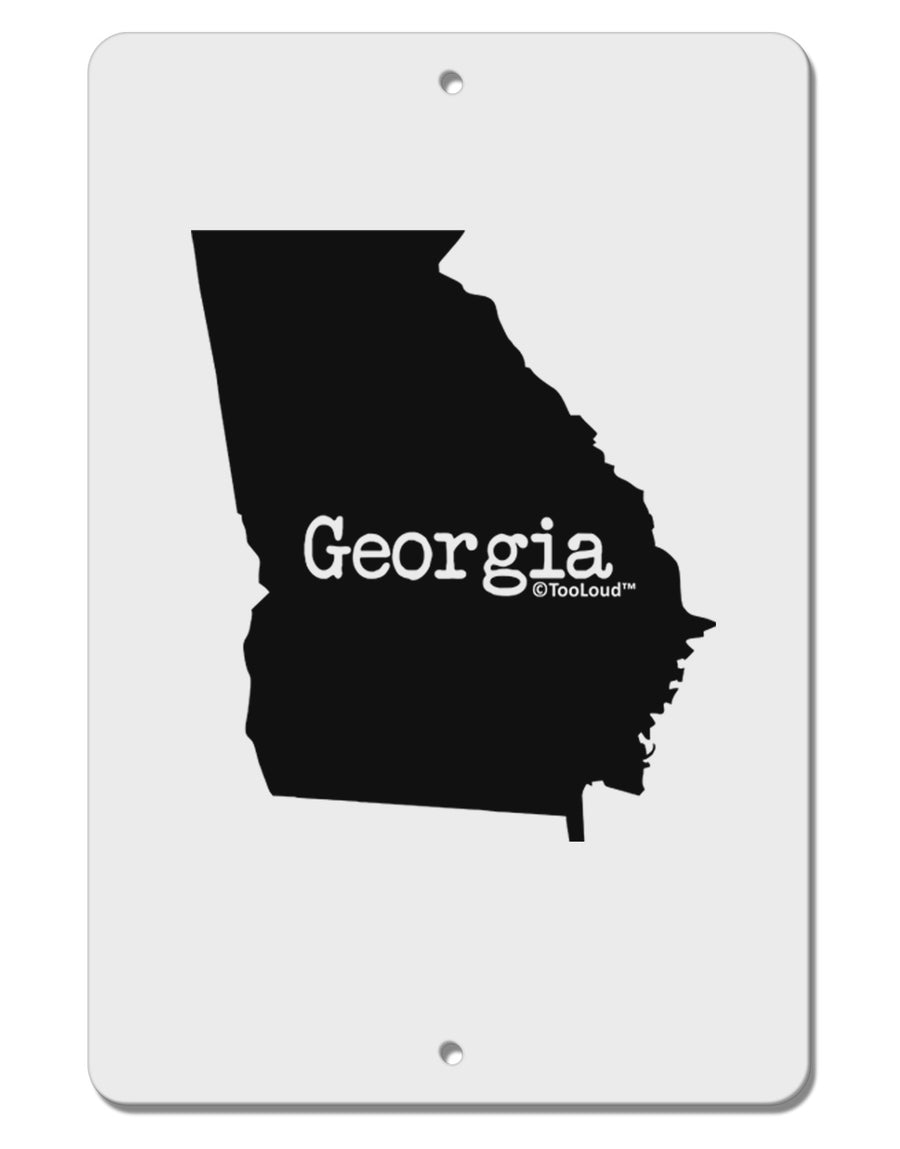 Georgia - United States Shape Aluminum 8 x 12&#x22; Sign-TooLoud-White-Davson Sales