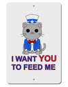 Patriotic Cat I Want You Aluminum 8 x 12&#x22; Sign by TooLoud-TooLoud-White-Davson Sales