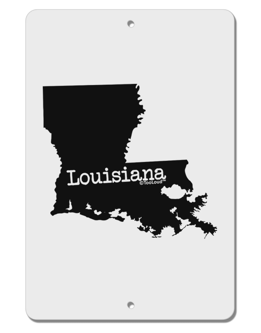 Louisiana - United States Shape Aluminum 8 x 12&#x22; Sign-TooLoud-White-Davson Sales