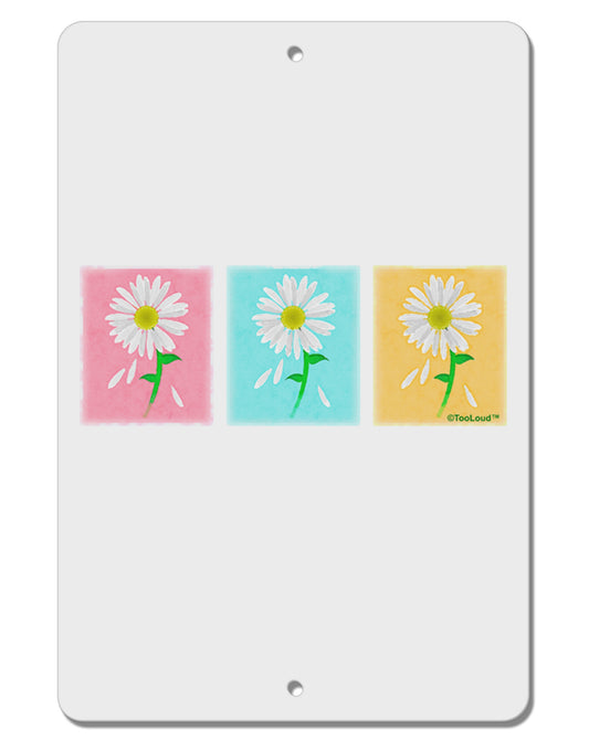 Pretty Daisies Watercolor Aluminum 8 x 12" Sign-8x12AluminumSigns-TooLoud-Davson Sales