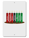 Kwanzaa Candles 7 Principles Aluminum 8 x 12&#x22; Sign-TooLoud-White-Davson Sales