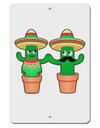 Fiesta Cactus Couple Aluminum 8 x 12&#x22; Sign by TooLoud-TooLoud-White-Davson Sales