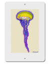 Jellyfish Outlined in Purple Watercolor Aluminum 8 x 12&#x22; Sign-TooLoud-White-Davson Sales