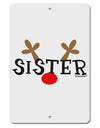 Matching Family Christmas Design - Reindeer - Sister Aluminum 8 x 12&#x22; Sign by TooLoud-TooLoud-White-Davson Sales