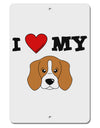 I Heart My - Cute Beagle Dog Aluminum 8 x 12&#x22; Sign by TooLoud-TooLoud-White-Davson Sales