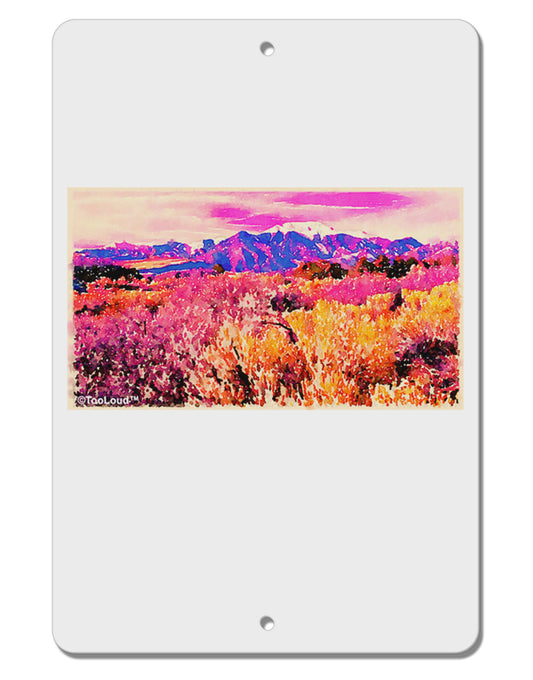 Colorful Colorado Mountains Aluminum 8 x 12&#x22; Sign by TooLoud-TooLoud-White-Davson Sales