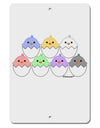 Cute Hatching Chicks Group Aluminum 8 x 12&#x22; Sign by TooLoud-TooLoud-White-Davson Sales