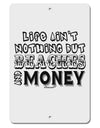 Beaches and Money Aluminum 8 x 12&#x22; Sign by TooLoud-TooLoud-White-Davson Sales