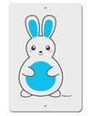 Cute Easter Bunny - Blue Aluminum 8 x 12&#x22; Sign by TooLoud-TooLoud-White-Davson Sales