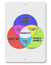 Beer Girl and Games Diagram Aluminum 8 x 12&#x22; Sign-TooLoud-White-Davson Sales