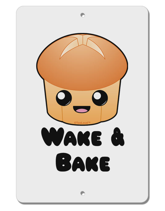 Wake and Bake Cute Roll Aluminum 8 x 12&#x22; Sign-TooLoud-White-Davson Sales
