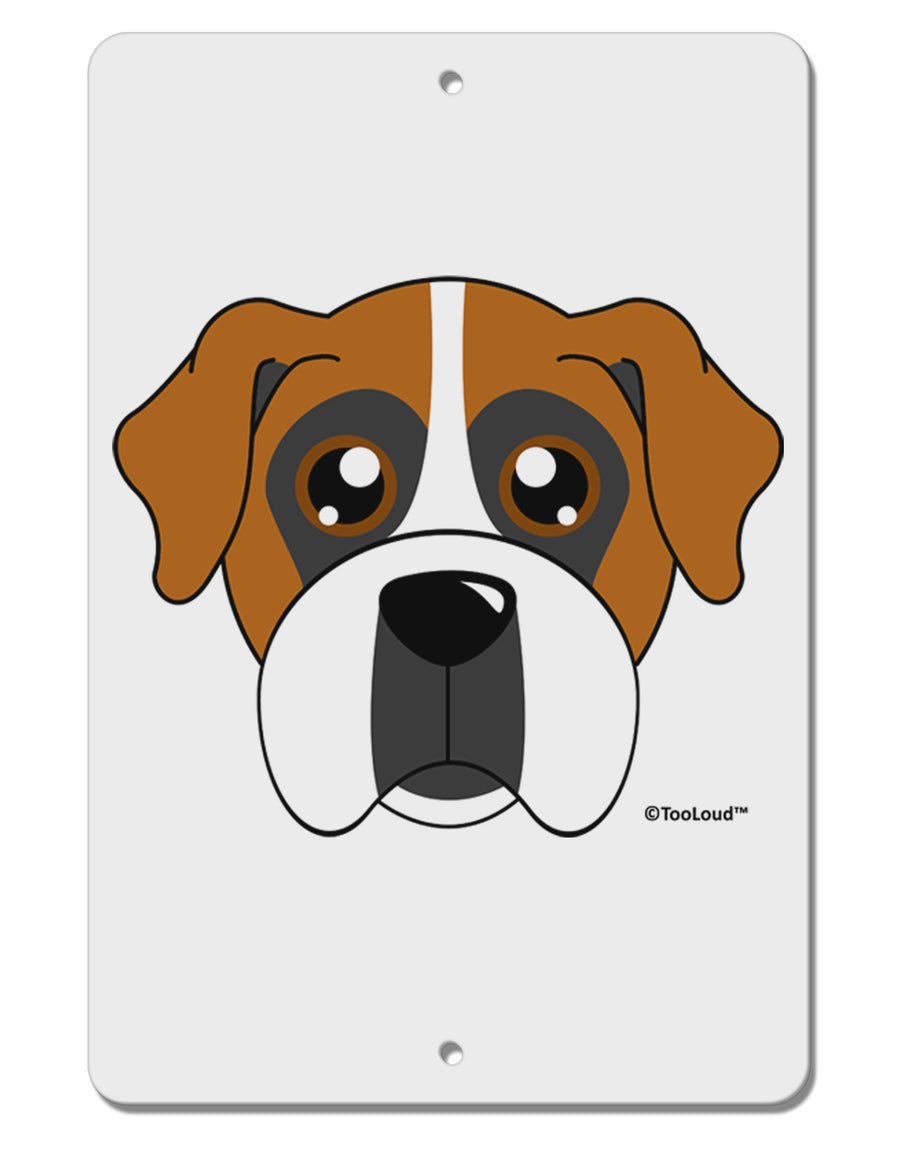 Cute Boxer Dog Aluminum 8 x 12&#x22; Sign by TooLoud-TooLoud-White-Davson Sales