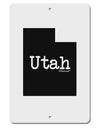 Utah - United States Shape Aluminum 8 x 12&#x22; Sign by TooLoud-TooLoud-White-Davson Sales