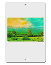 Mountain Sunset Watercolor Aluminum 8 x 12&#x22; Sign-TooLoud-White-Davson Sales