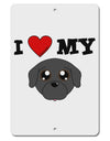 I Heart My - Cute Pug Dog - Black Aluminum 8 x 12&#x22; Sign by TooLoud-TooLoud-White-Davson Sales