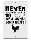 A Woman With Chickens Aluminum 8 x 12&#x22; Sign by TooLoud-TooLoud-White-Davson Sales