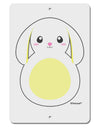 Cute Bunny with Floppy Ears - Yellow Aluminum 8 x 12&#x22; Sign by TooLoud-TooLoud-White-Davson Sales