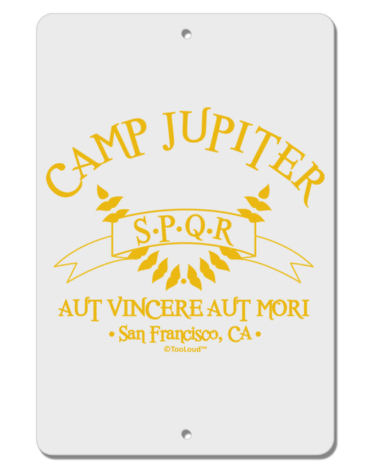 Camp Jupiter - SPQR Banner - Gold Aluminum 8 x 12&#x22; Sign by TooLoud-TooLoud-White-Davson Sales
