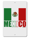 Mexican Flag - Mexico Text Aluminum 8 x 12&#x22; Sign by TooLoud-TooLoud-White-Davson Sales