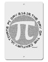 Ultimate Pi Day - Retro Computer Style Pi Circle Aluminum 8 x 12&#x22; Sign by TooLoud-TooLoud-White-Davson Sales