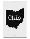 Ohio - United States Shape Aluminum 8 x 12&#x22; Sign by TooLoud-TooLoud-White-Davson Sales