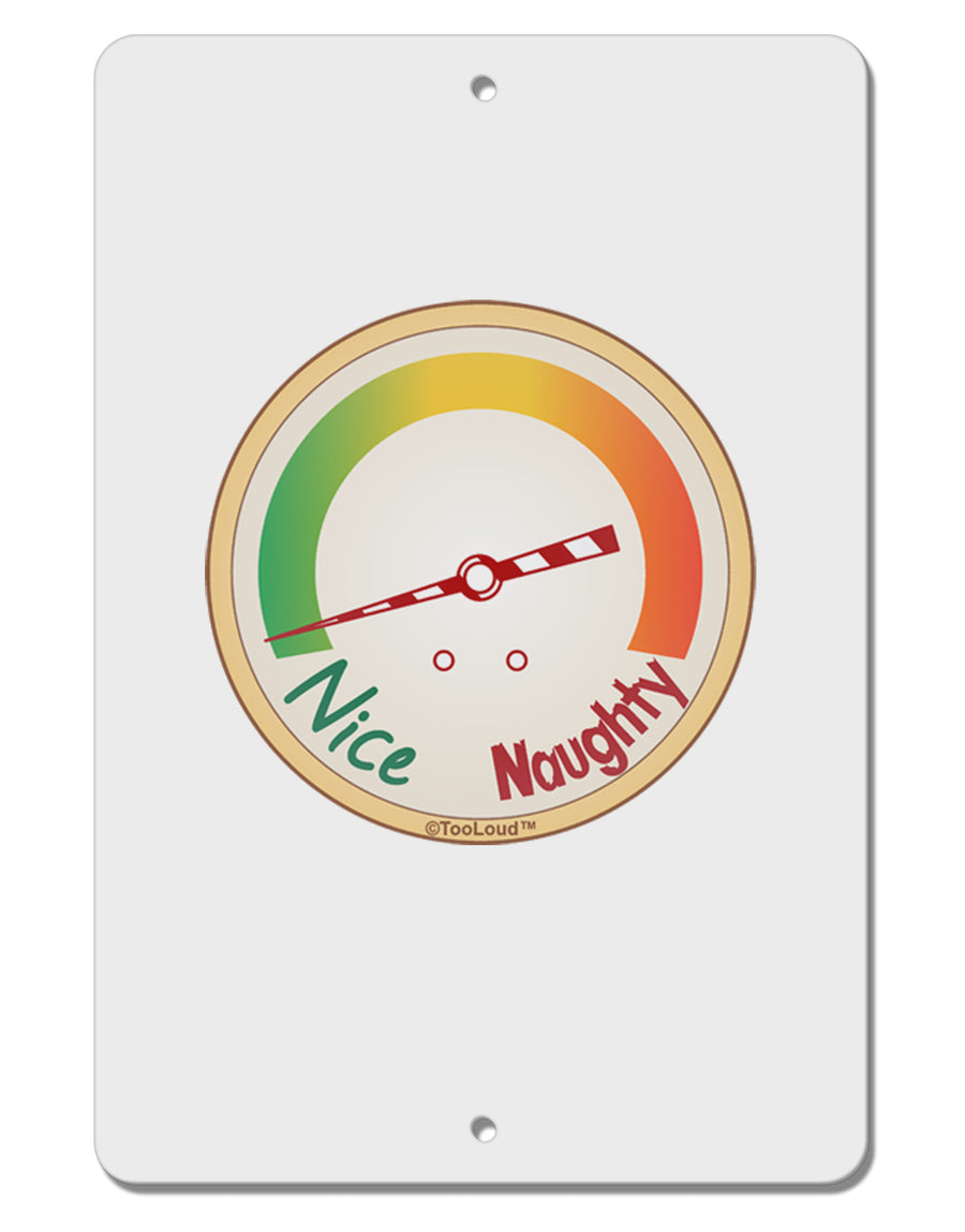 Naughty or Nice Meter Nice Aluminum 8 x 12&#x22; Sign-TooLoud-White-Davson Sales